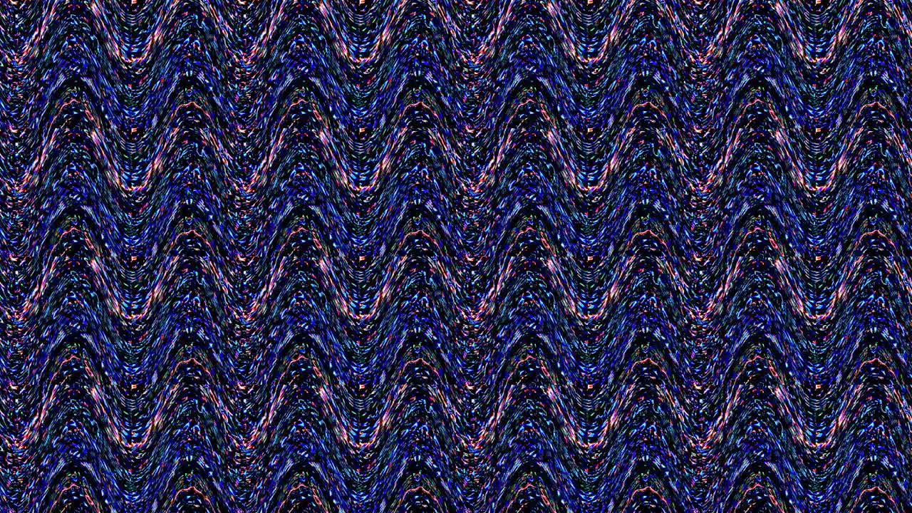 shining bright lines set wave motion, colorful, on black background