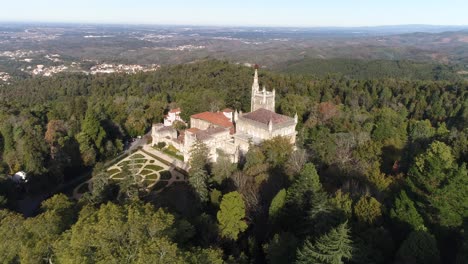 palace hotel of bussaco portugal aerial view