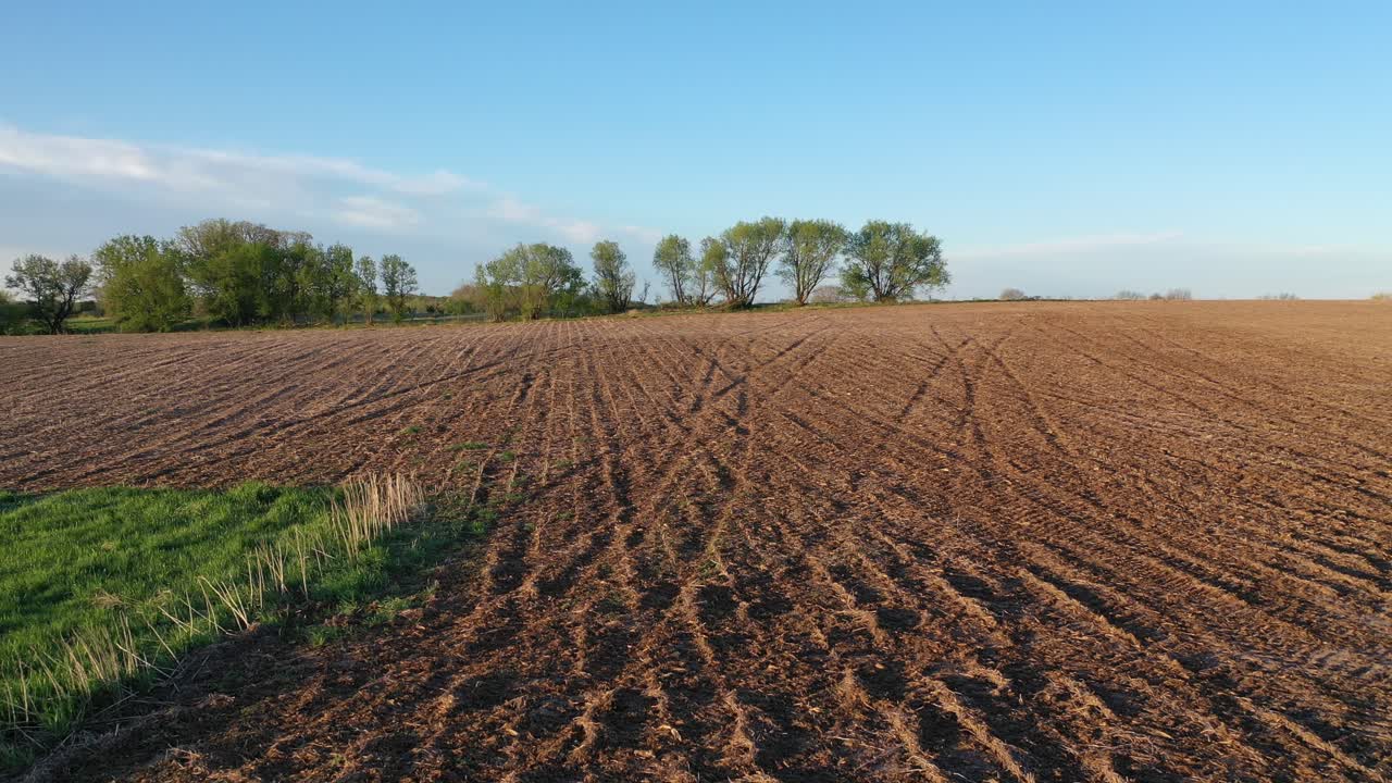 Ländliche Feldlandschaft an einem sonnigen Tag