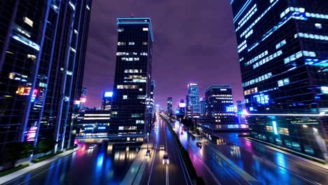 futuristic city night view