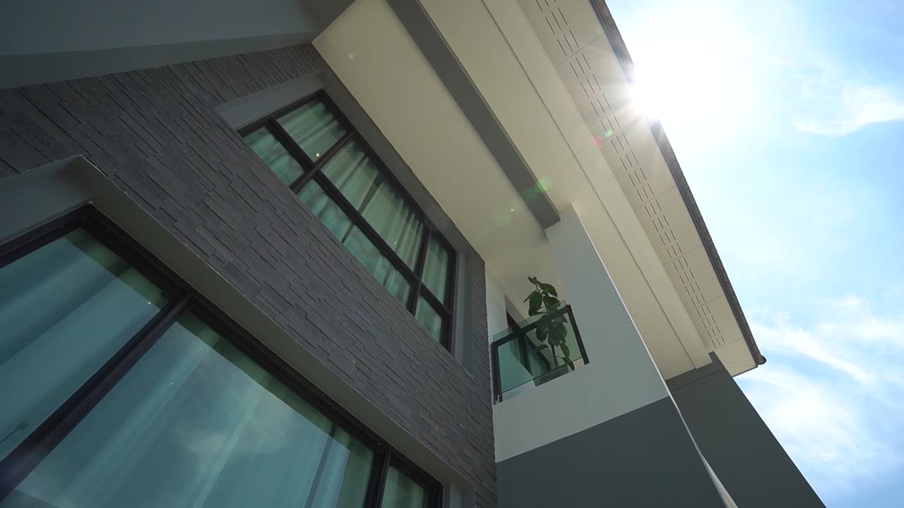 Design Exterior de Casa Moderna e Elegante Cinza, Sem Pessoas-2