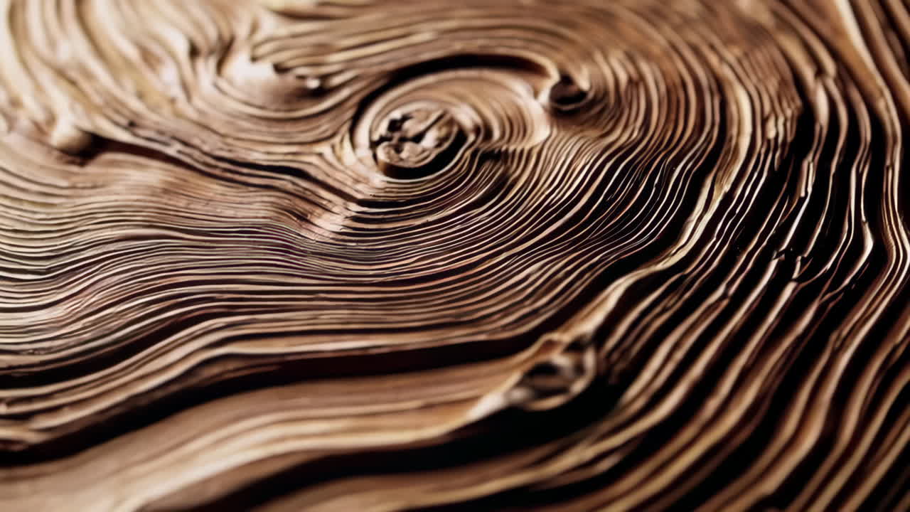 Close-up of a Wooden Tree Section