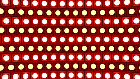 lights flashing wall bulbs pattern rotation stage red background vj loop