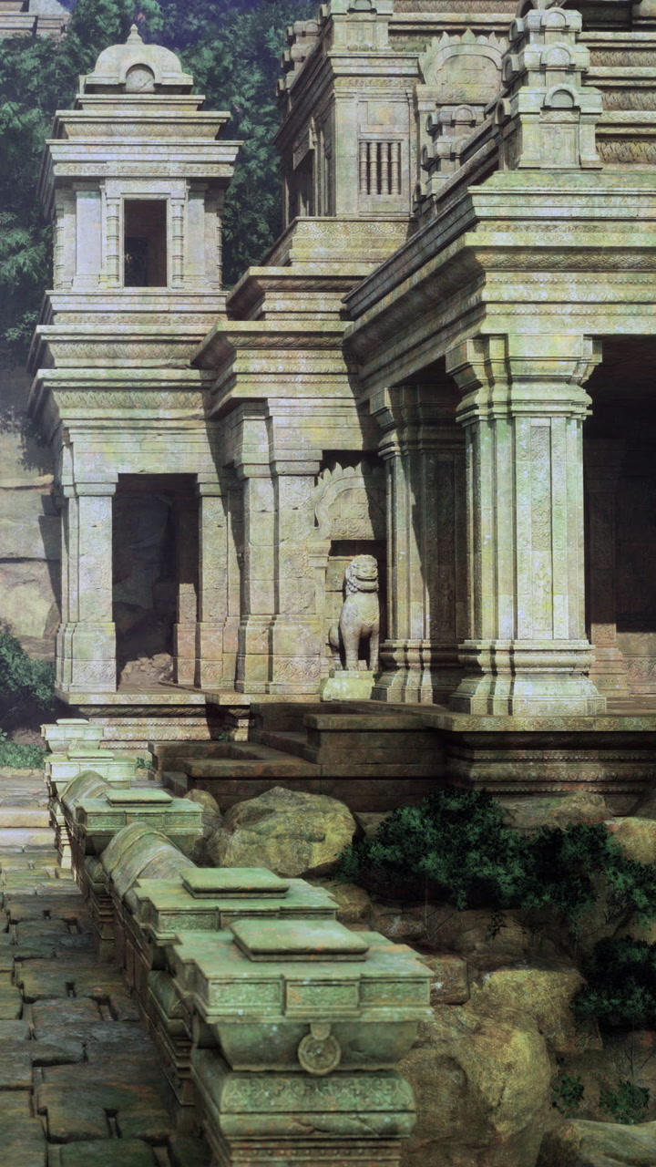 Temple ruins unveil tales of a lost civilization in serene settings