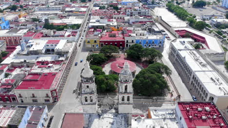 campeche méxico centro muralla plaza de la independencia drone dolly