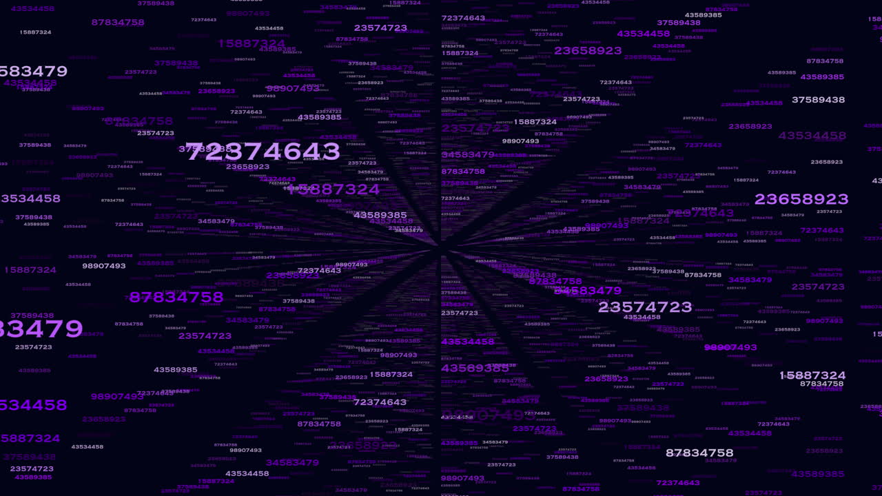 matrixpatroon met getallen op zwarte ruimte