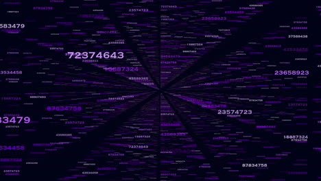 modello a matrice con numeri su spazio nero