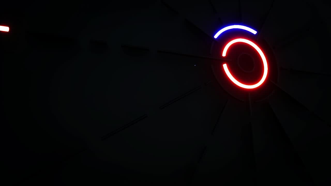 imágenes de círculo de luz de neón 4k