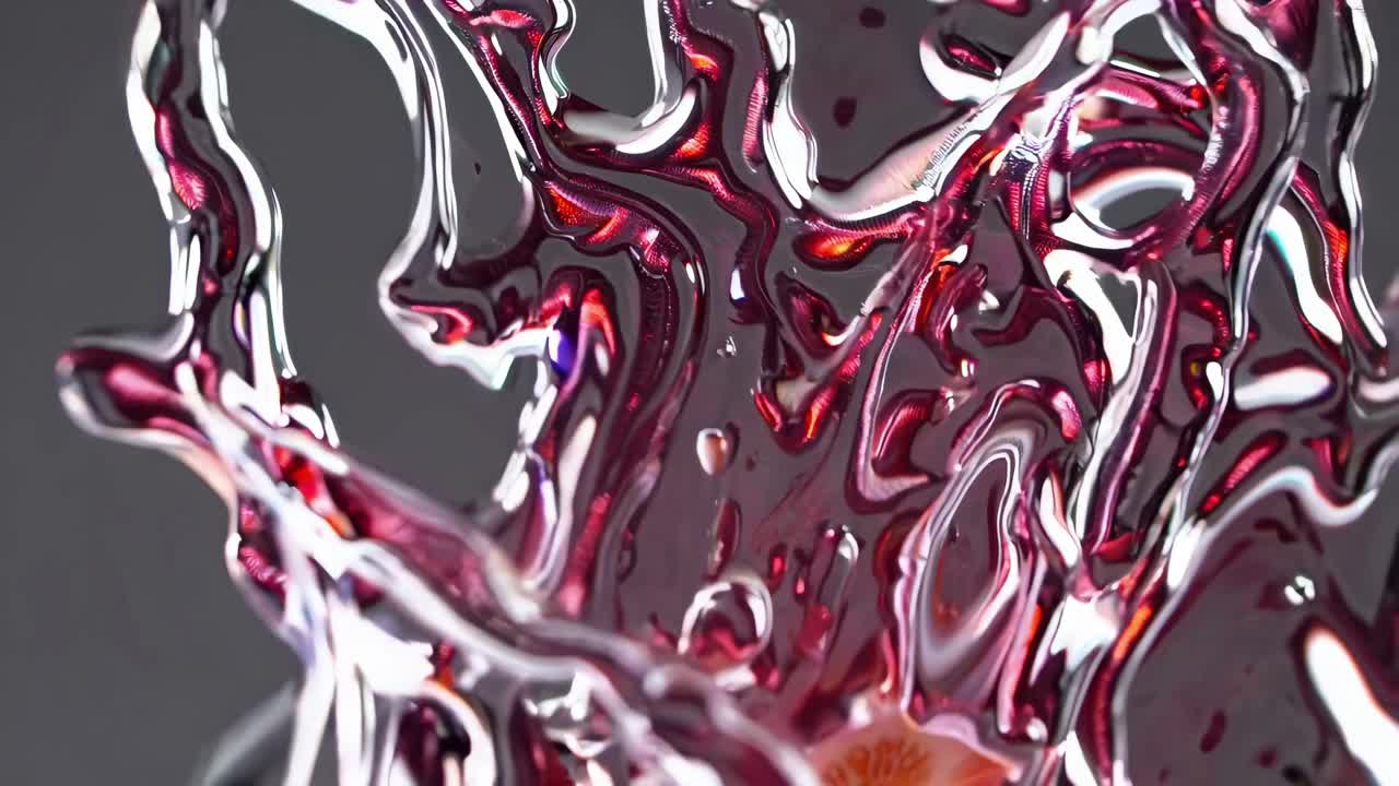 과일과 레드 와인 스플래시