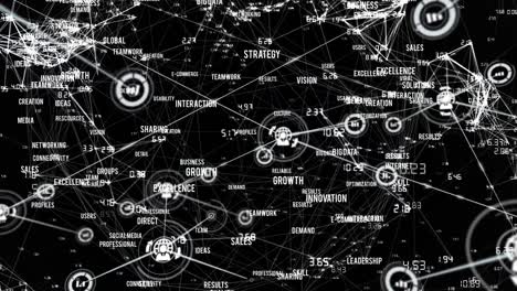 animation of network of connections on black background