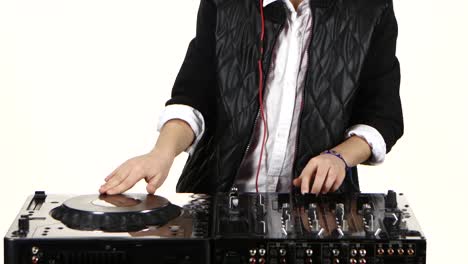 Young DJ Mixing Music