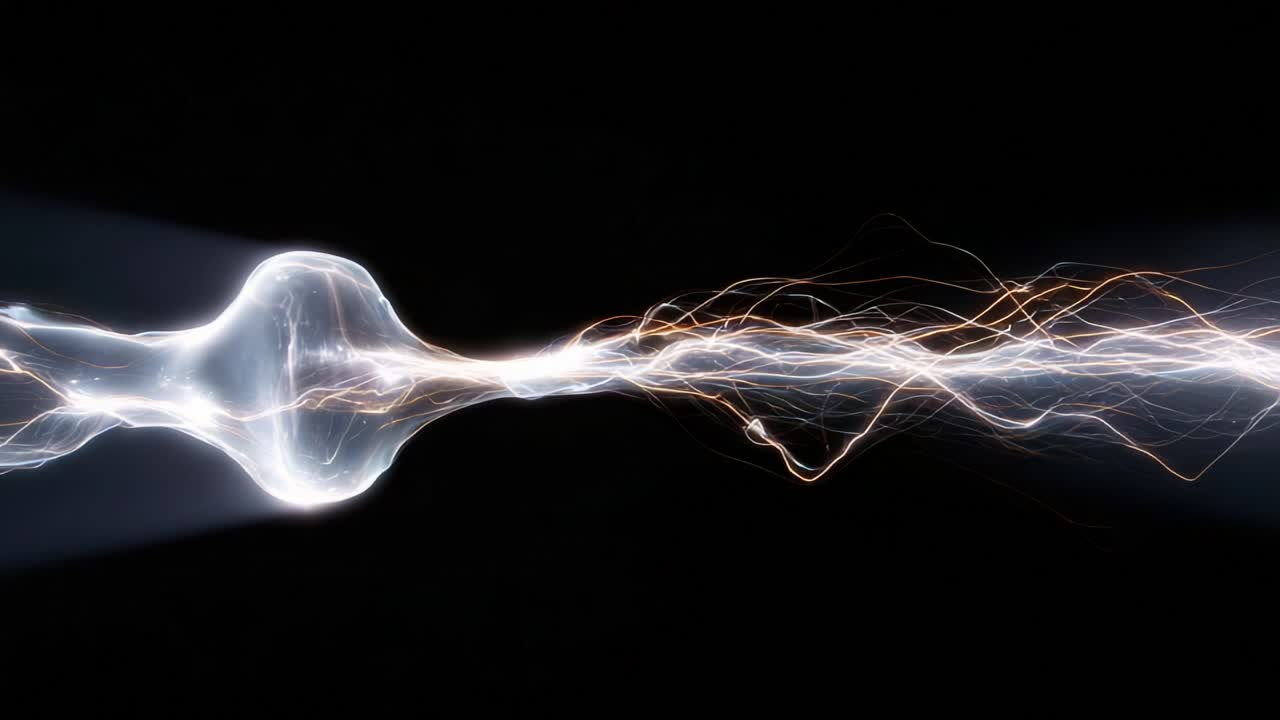 Dynamic visual of electrical arcs portraying the mesmerizing flow of energy through a current as it transitions from one phase to another, illuminating the dark surroundings with vibrant light