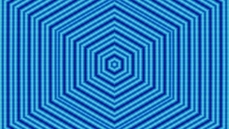 Ipnotismo. Ipnosi. Animazione caleidoscopica in loop