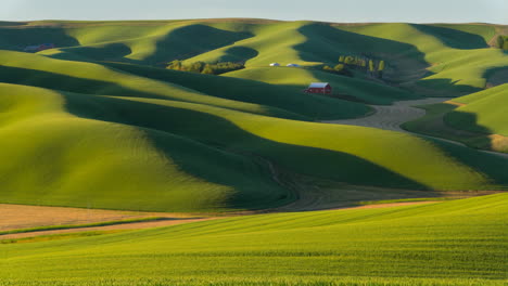 rolling green hills of the palouse region