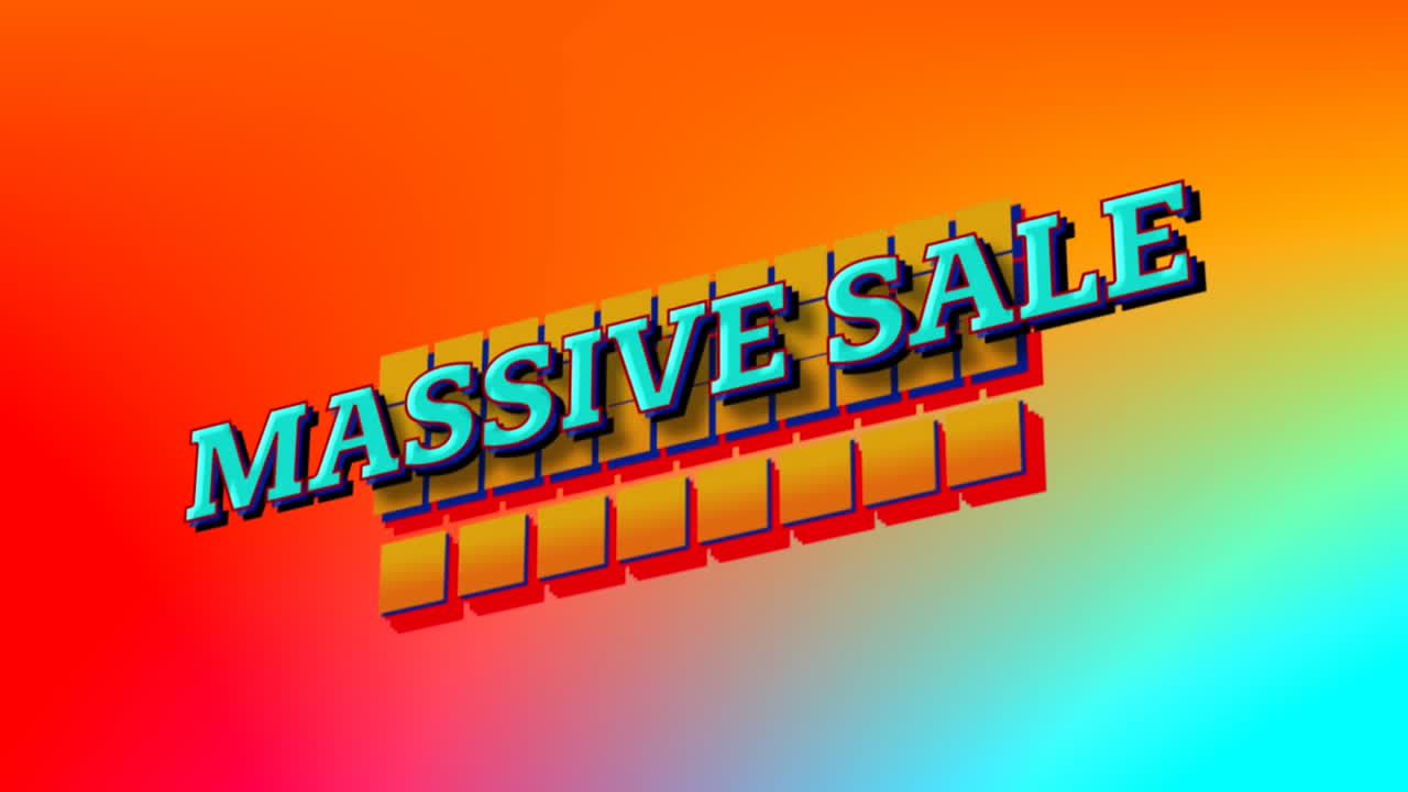 Massive sale graphic on squares