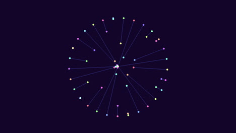colorful spiral connecting dots in a networked system