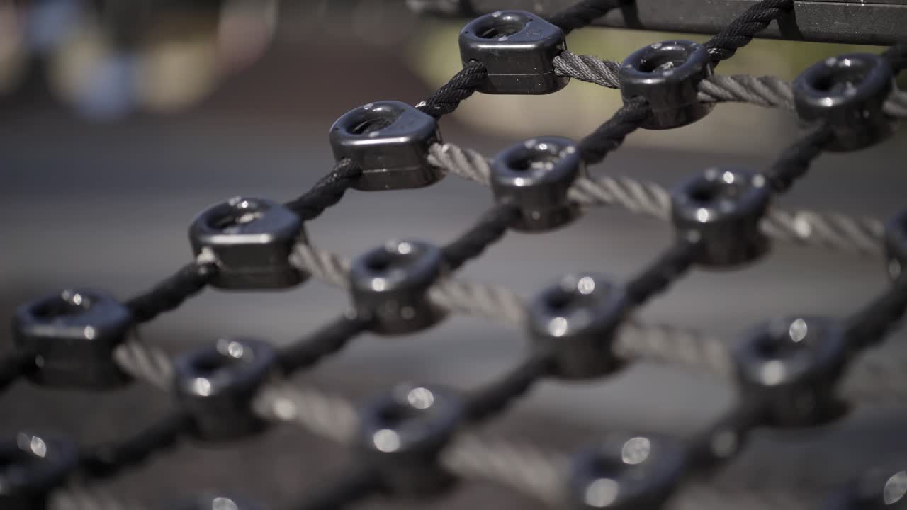 крупный план скалолазной сети