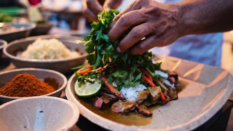 preparing a delicious dish