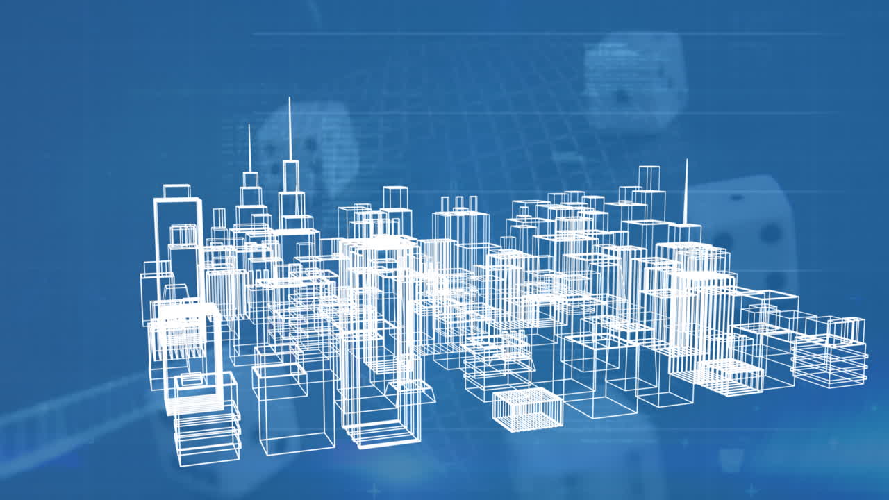 데이터 처리 및 도시 오버 다이스의 애니메이션