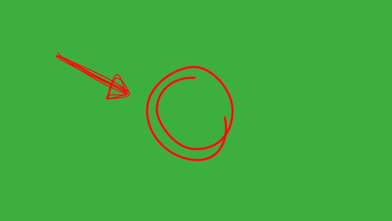 Green Screen Arrow and Circle Highlight Animation Attention Marker Overlay