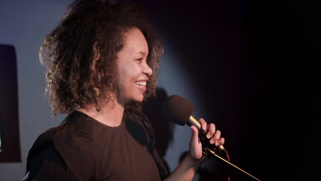 singer in the studio