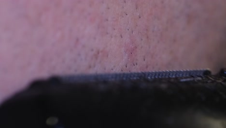 a closeup view of skin texture during grooming highlighting fine hair follicles and surface features a closeup view of skin texture during grooming highlighting fine hair follicles and surface features