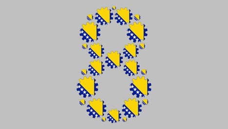 número ocho bosnio