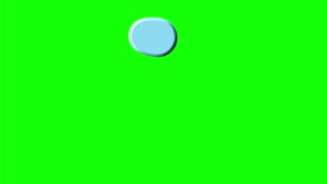 fluid blue loading downloading icon animated on a green screen