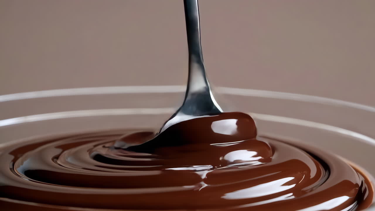 Pouring Melted Chocolate