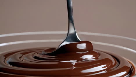 pouring melted chocolate