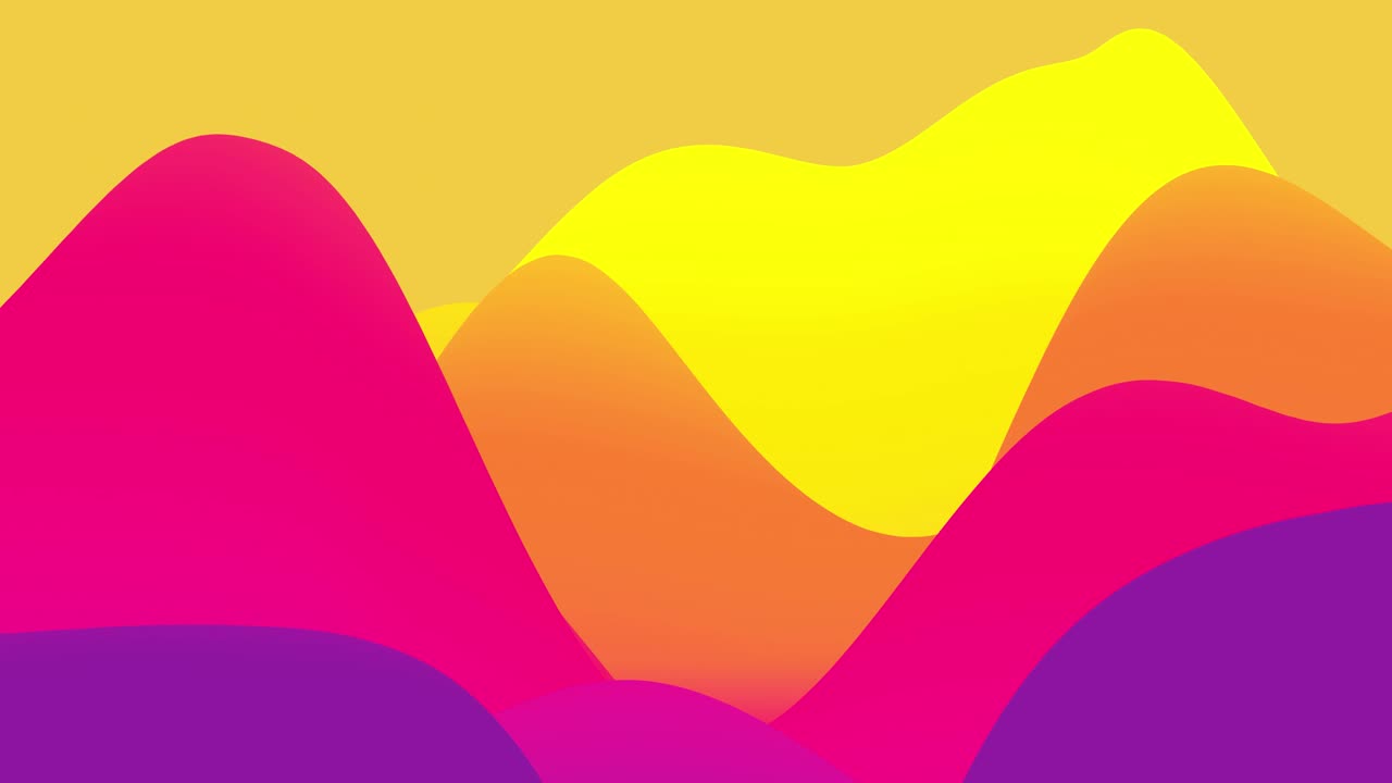 4k bucle sin costuras, fluido abstracto gradientes rojo amarillo, superficie ondulada de brillo interior. hermosos gradientes de color cálido como fondo líquido abstracto, animación suave. 3d en estilo moderno plano agradable 55