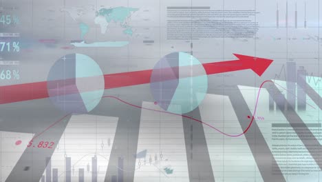 financial data processing on a white background