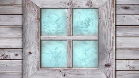 frost and ice transition on house window