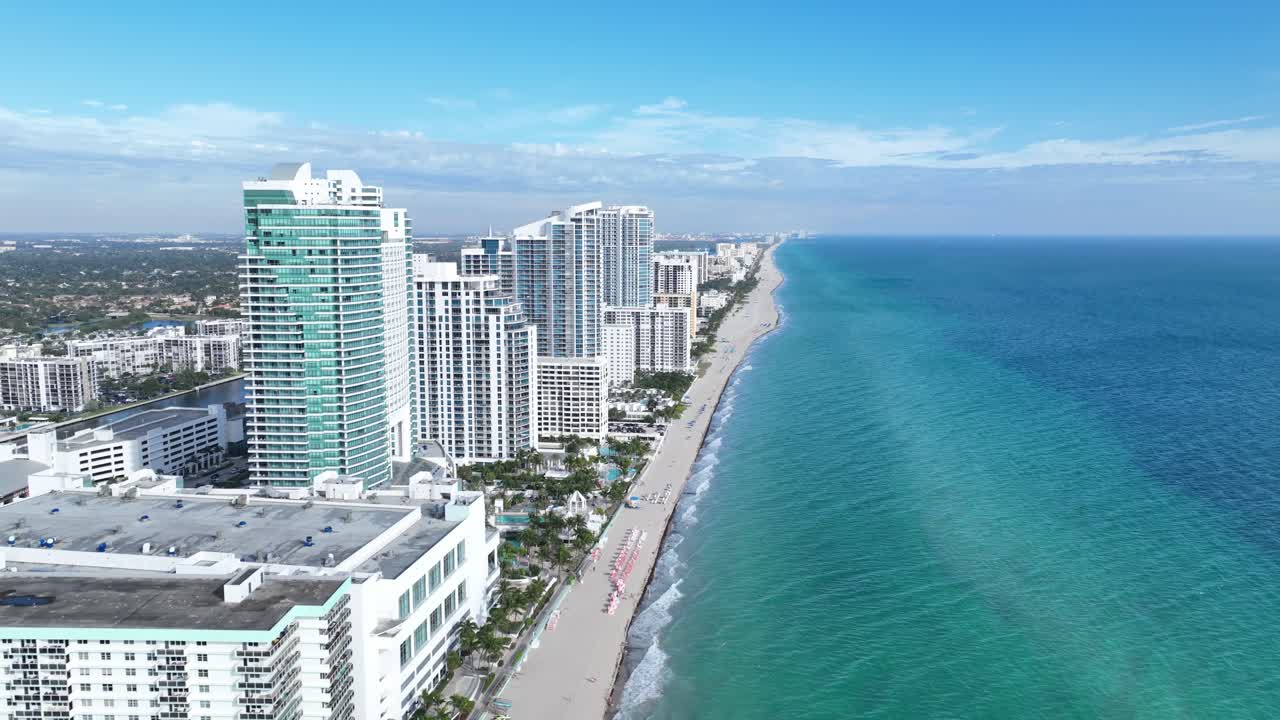 Hollywood, FL, spiaggia e hotel, Ocean Ave