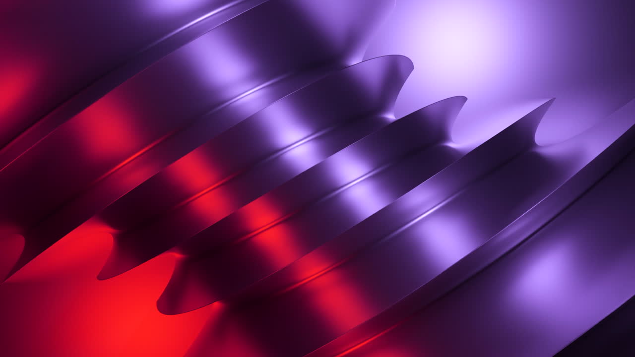 Abstract 3D Geometric Design with Purple and Red Gradient