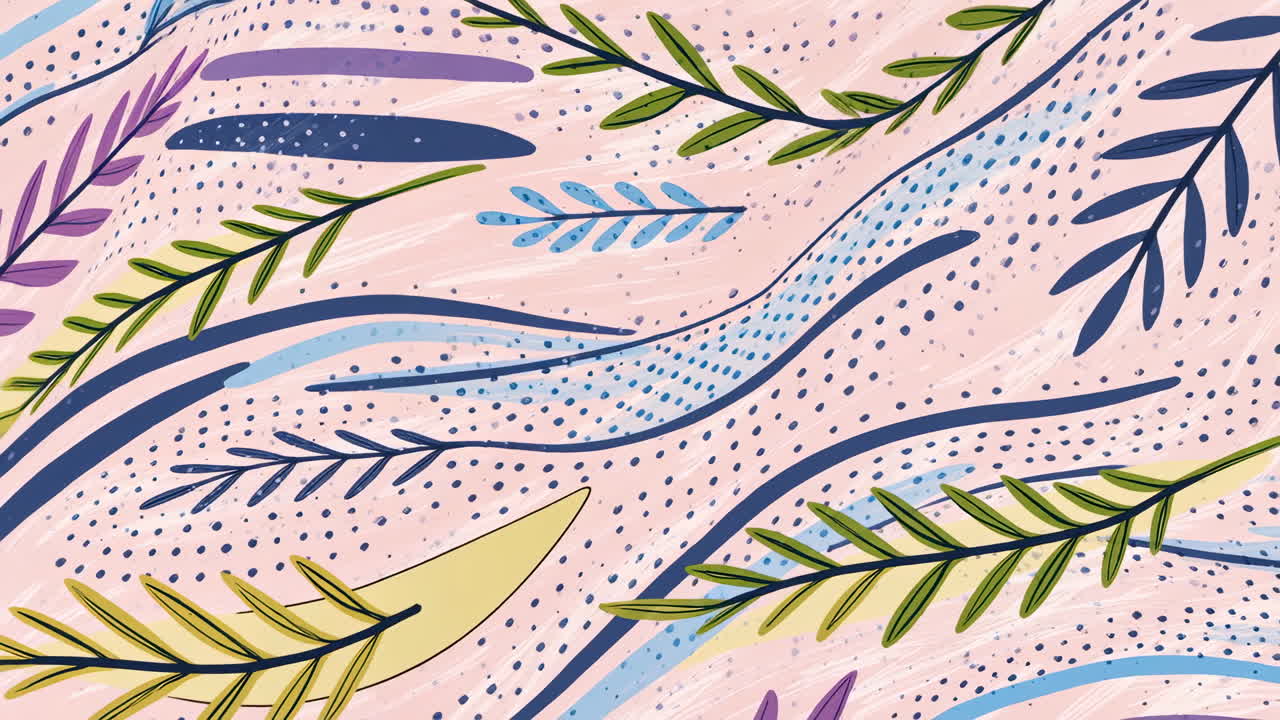 Floral and Leaves Pattern Background