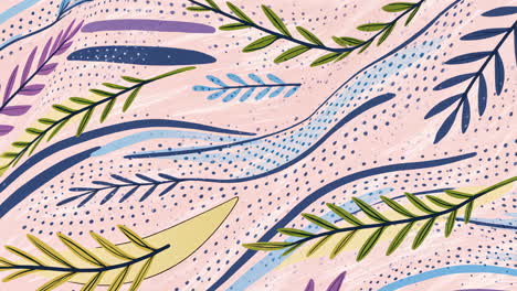 floral and leaves pattern background