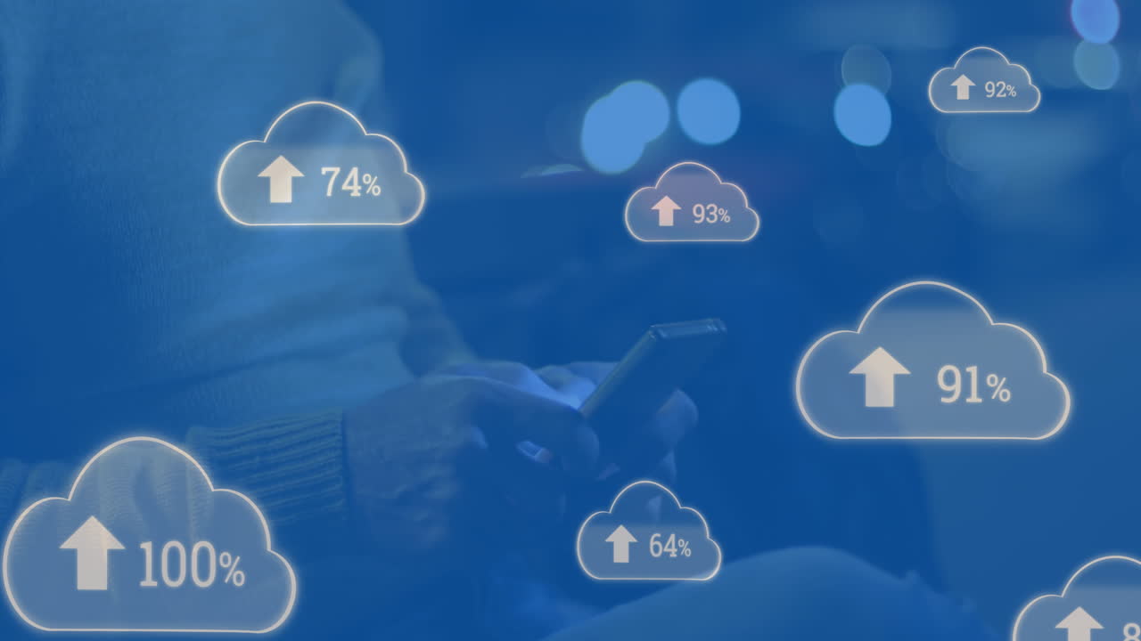 computación en la nube y números que aumentan 4k