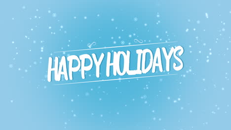 Happy-Holidays-with-fall-snowflakes-in-blue-sky