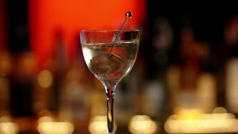 martini cocktail with splash