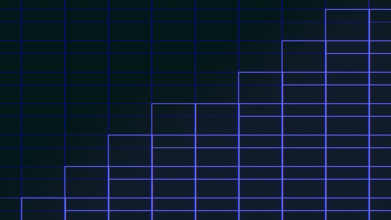 cuadrícula abstracta negra y azul líneas azules verticales y líneas negras horizontales