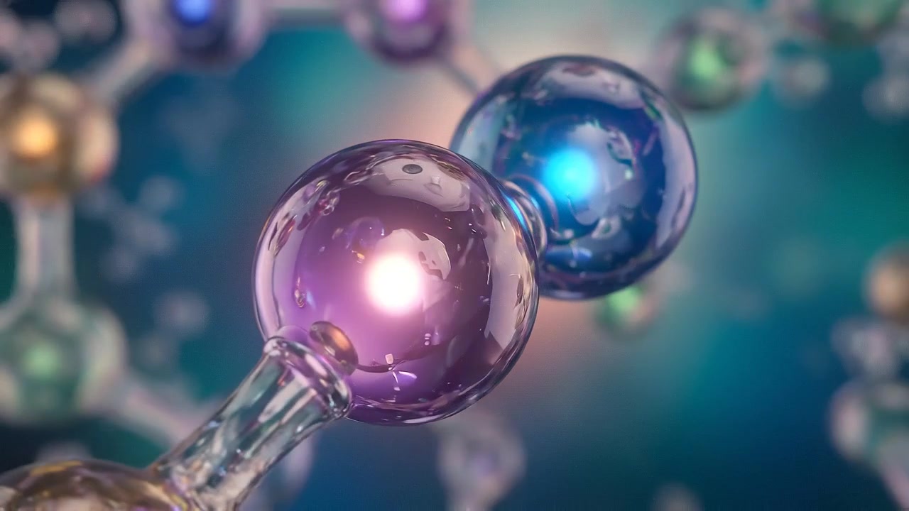 Bilimsel Alanda Yüzen Soyut Moleküler Bileşiklerin Mikroskobik Görünümü