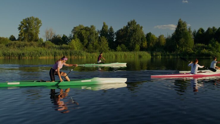 Kayaking on a Tranquil Lake