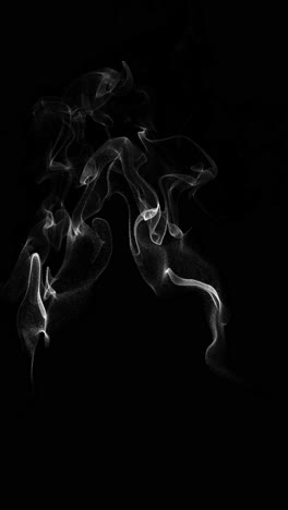 dynamic white smoke particle effects on black background