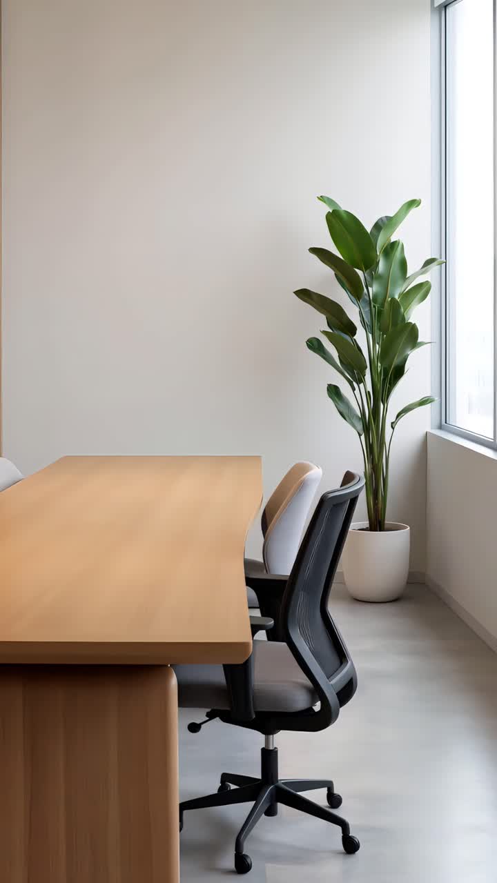 Interni Estetici di Spazio Coworking Moderno 4K