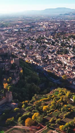 vista aérea de los campos de granada, andalucía, españa