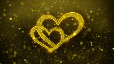 golden hearts background