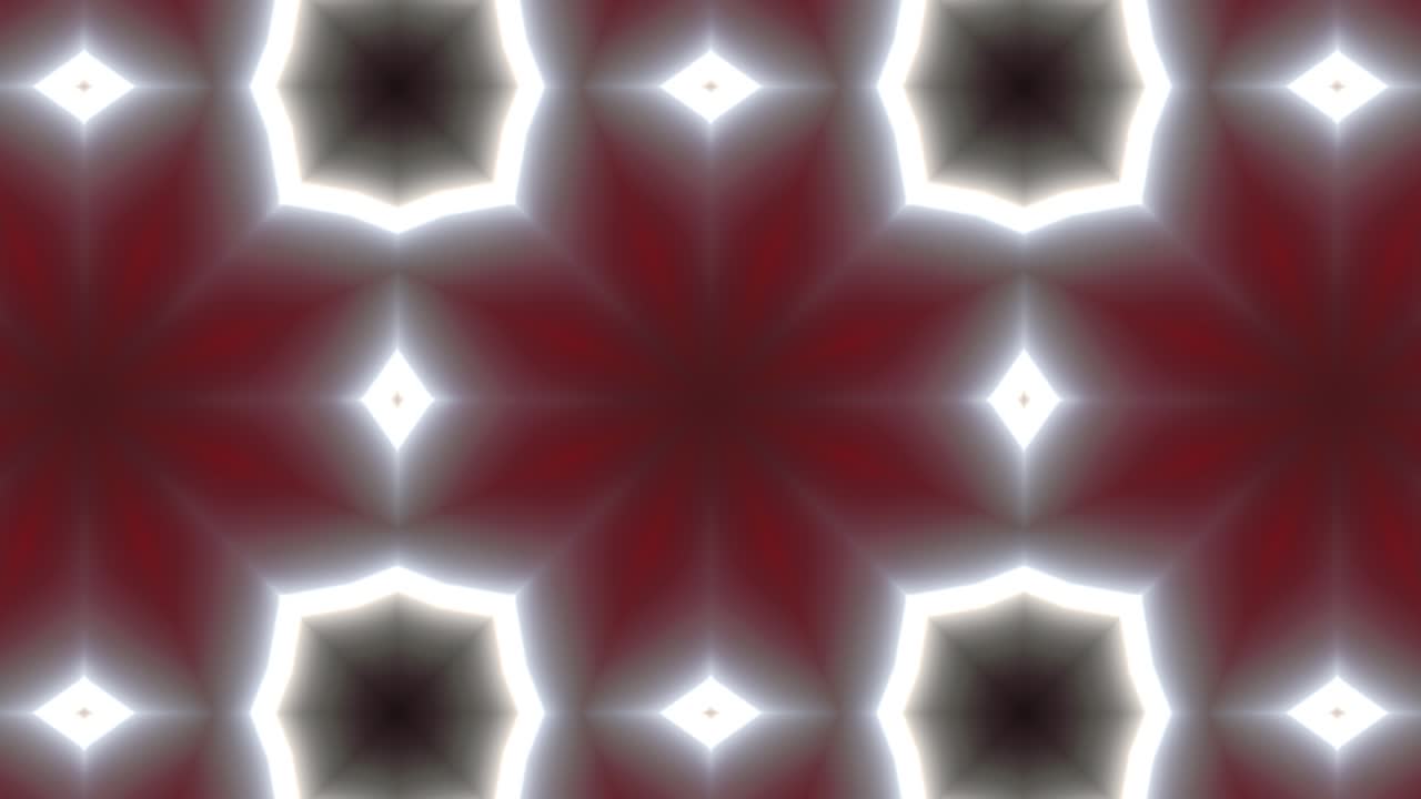Kaleidoscope Pattern Red Color Light Display Room