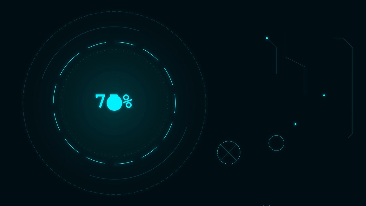 Digital Loading Progress Bar with Percentage Counter