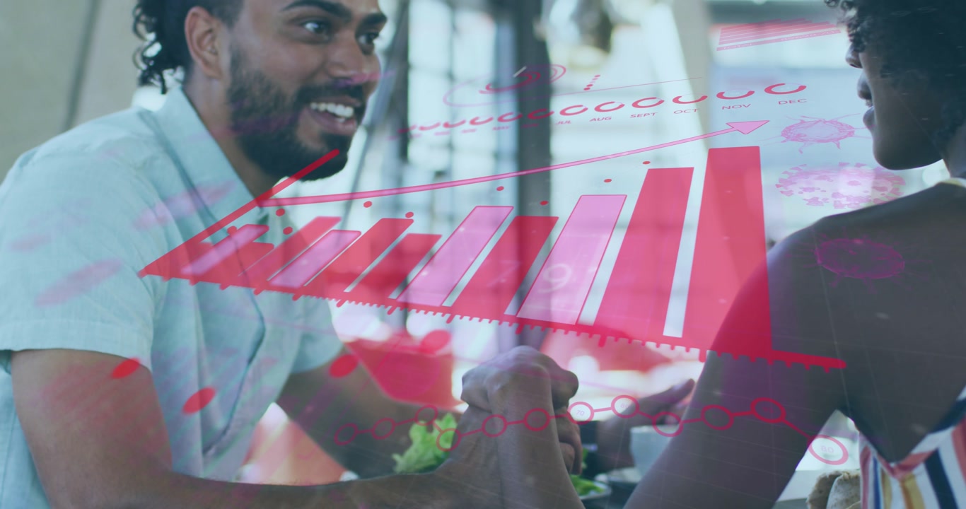 Animation of data processing over people using phone headsets